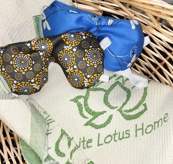 Buckwheat Hulls Eye Pillow Organic Cotton Sateen Fabrics